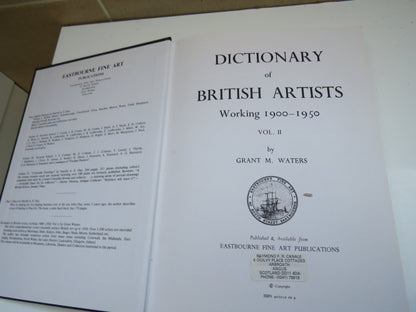Dictionary of British Artists, Working 1900-1950 by Grant M. Waters, Plates Volume II book image 3