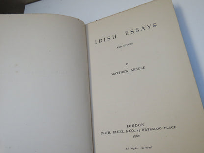 Irish Essays and Others By Matthew Arnold 1882 book image 3