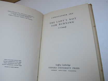 The Lady's Not For Burning A Comedy By Christopher Fry 1949 book image 3