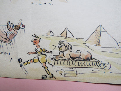 An Excellent Scrap / Sketch Book Dated 1918 Edinburgh WWI Cario, etc. book image 2