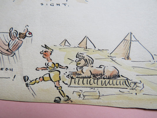 An Excellent Scrap / Sketch Book Dated 1918 Edinburgh WWI Cario, etc.