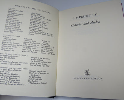 Outcries and Asides By J.B Priestley 1974 book image 3