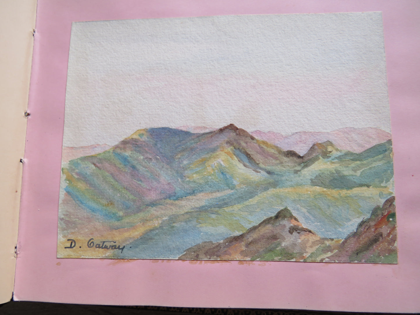 An Excellent Scrap / Sketch Book Dated 1918 Edinburgh WWI Cario, etc.