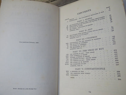My Campaign In Mesopotamia By Major-General Sir Charles V.F. Townshend 1920