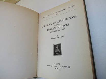 An Index of Attributions Made In Tuscan Sources Before Vasari By Peter Murray 1959 book image 3