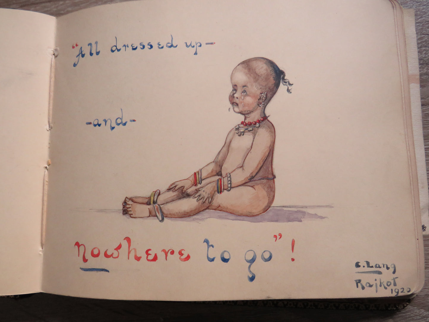 An Excellent Scrap / Sketch Book Dated 1918 Edinburgh WWI Cario, etc.