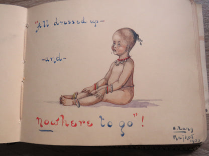 An Excellent Scrap / Sketch Book Dated 1918 Edinburgh WWI Cario, etc. book image 11