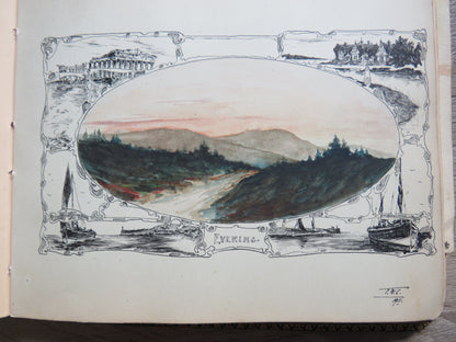 An Excellent Scrap / Sketch Book Dated 1918 Edinburgh WWI Cario, etc. book image 13