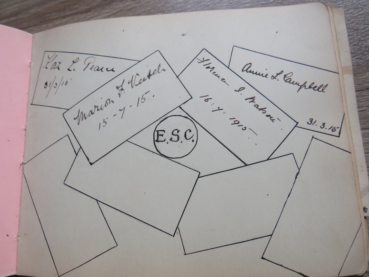 An Excellent Scrap / Sketch Book Dated 1918 Edinburgh WWI Cario, etc.