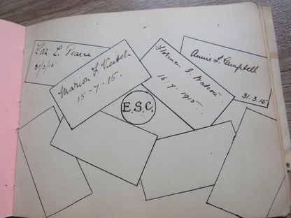 An Excellent Scrap / Sketch Book Dated 1918 Edinburgh WWI Cario, etc. book image 14