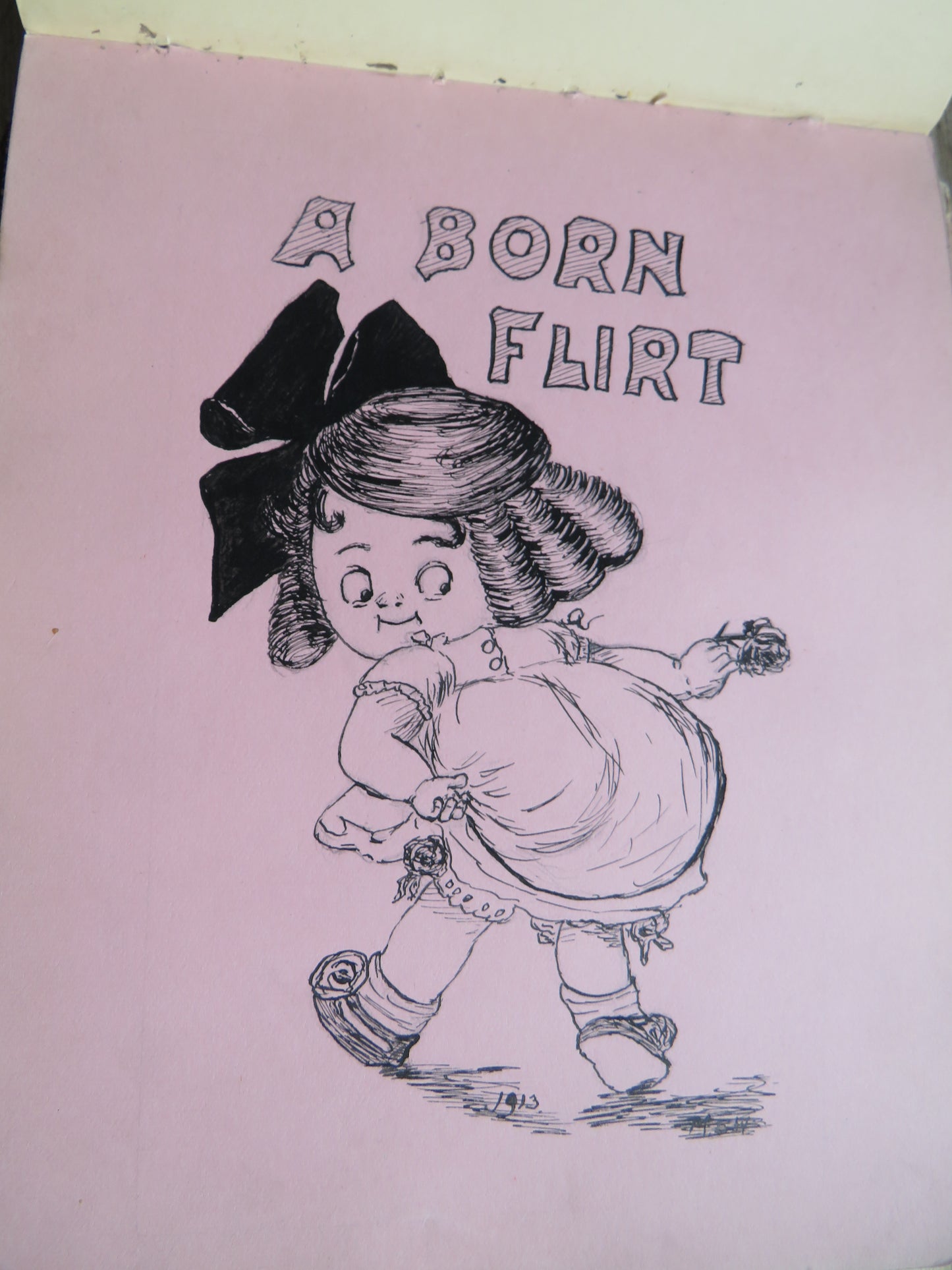 An Excellent Scrap / Sketch Book Dated 1918 Edinburgh WWI Cario, etc.