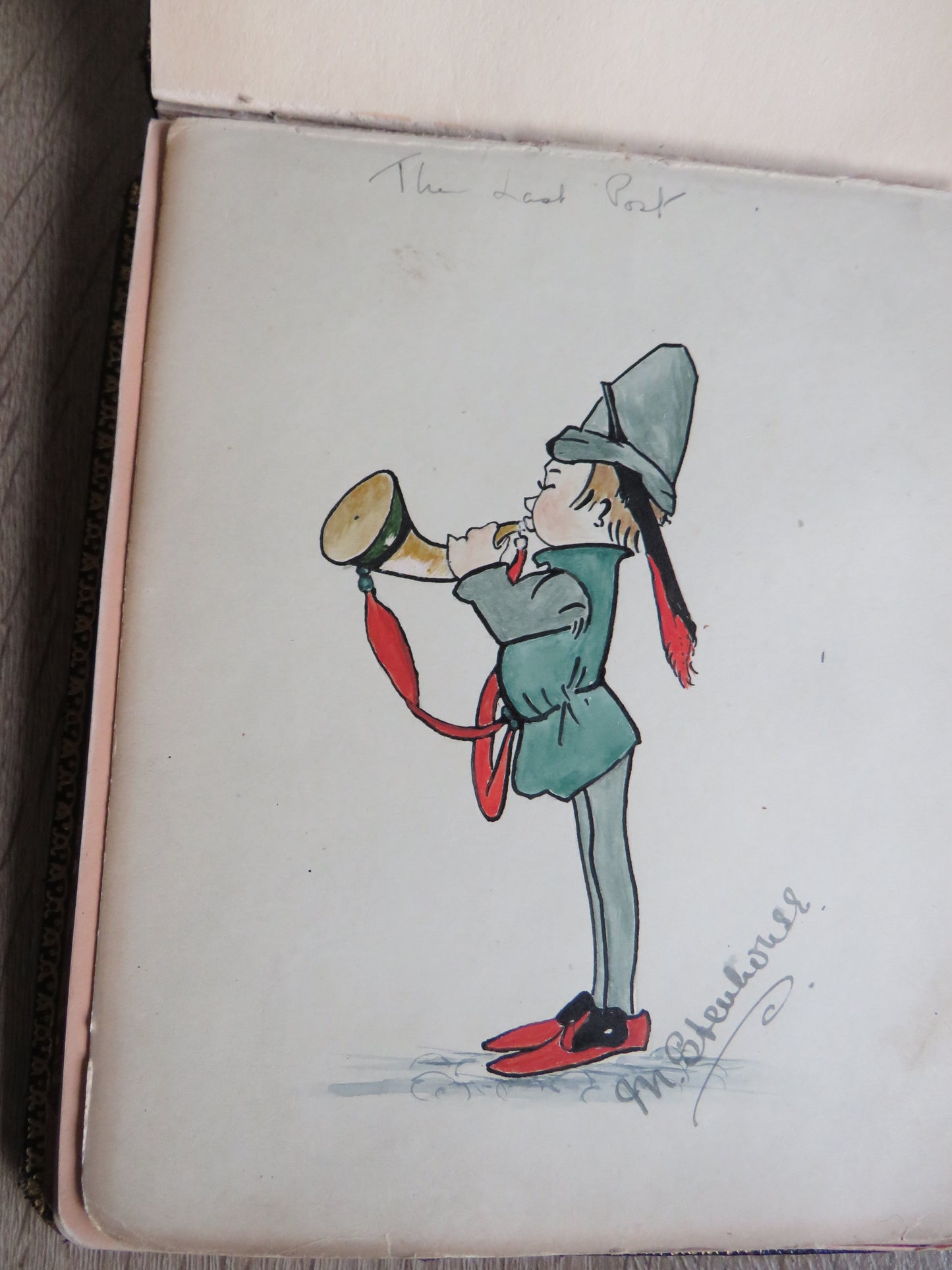 An Excellent Scrap / Sketch Book Dated 1918 Edinburgh WWI Cario, etc.