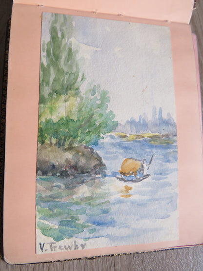 An Excellent Scrap / Sketch Book Dated 1918 Edinburgh WWI Cario, etc. book image 19
