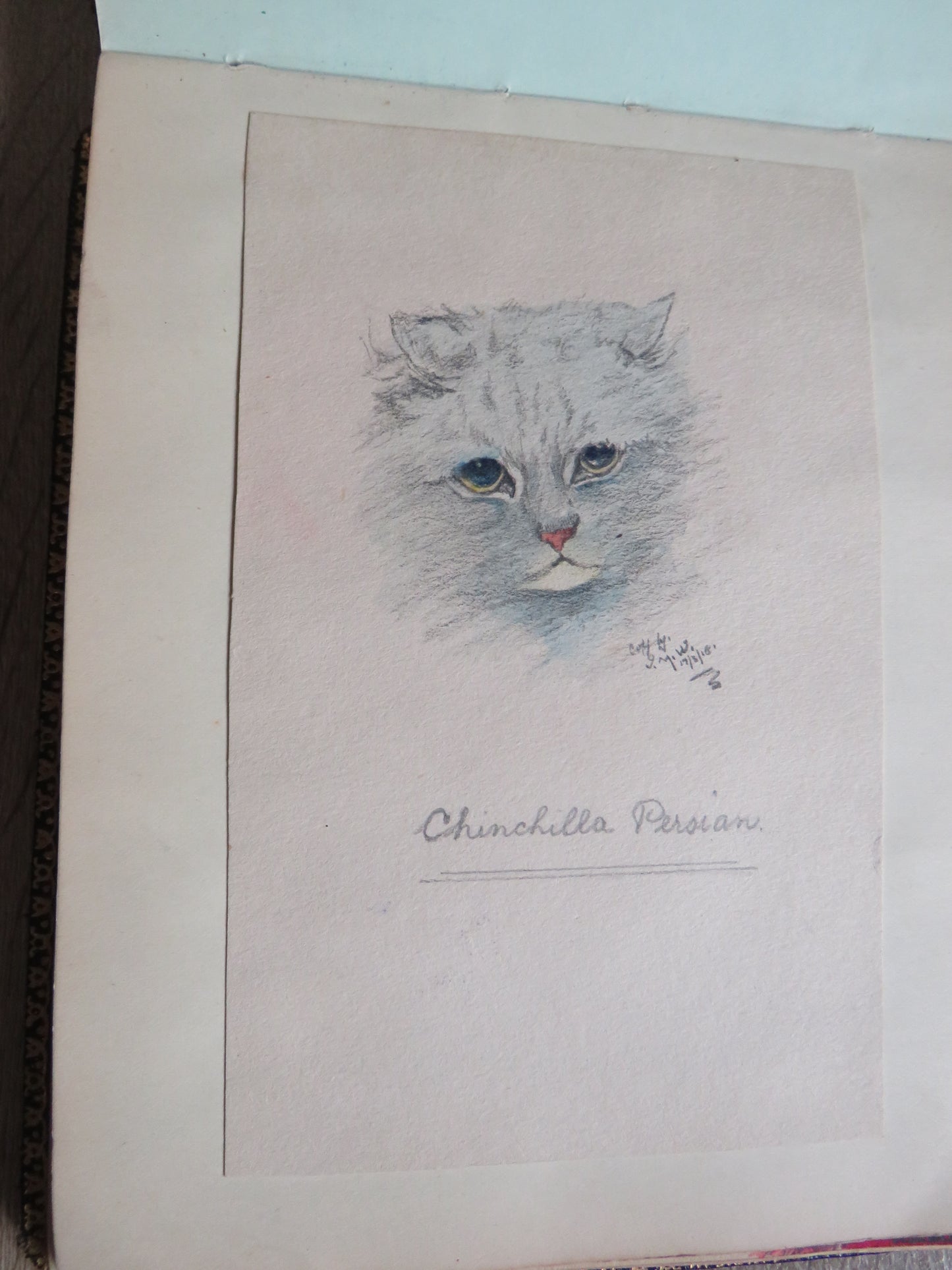 An Excellent Scrap / Sketch Book Dated 1918 Edinburgh WWI Cario, etc.