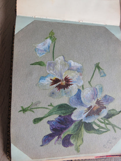 An Excellent Scrap / Sketch Book Dated 1918 Edinburgh WWI Cario, etc. book image 23