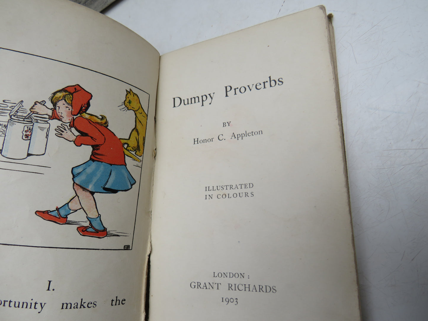 Dumpy Proverbs by Honor C. Appleton, 1903, Vintage Children's Book