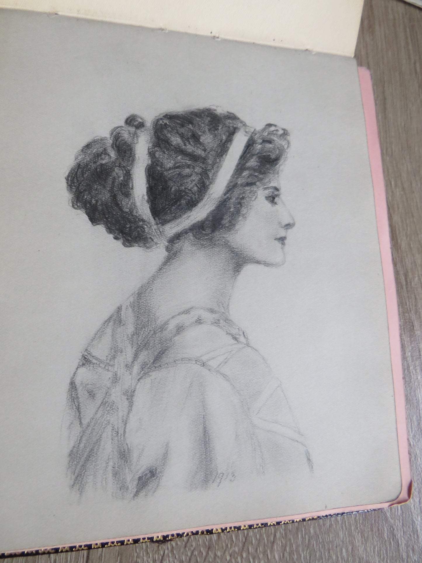 An Excellent Scrap / Sketch Book Dated 1918 Edinburgh WWI Cario, etc.