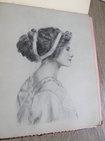 An Excellent Scrap / Sketch Book Dated 1918 Edinburgh WWI Cario, etc. book image 25