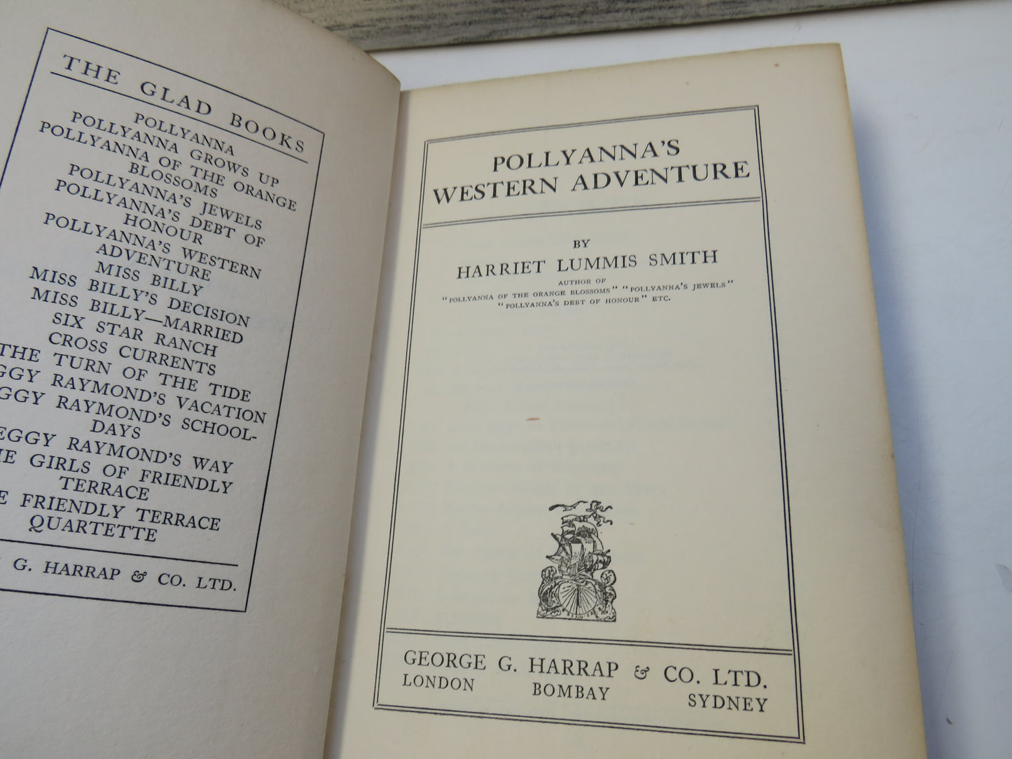 Pollyanna's Western Adventure By Harriet Lummis Smith 1930