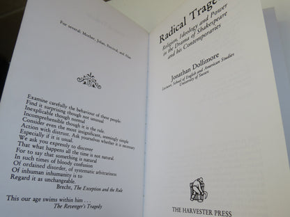 Radical Tragedy Religion, Ideology and Power In The Drama of Shakespeare and His Contemporaries By J book image 3