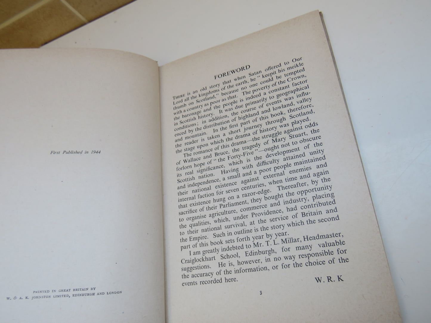 19 Centuries of Scotland by W. R. Kermack, 1944