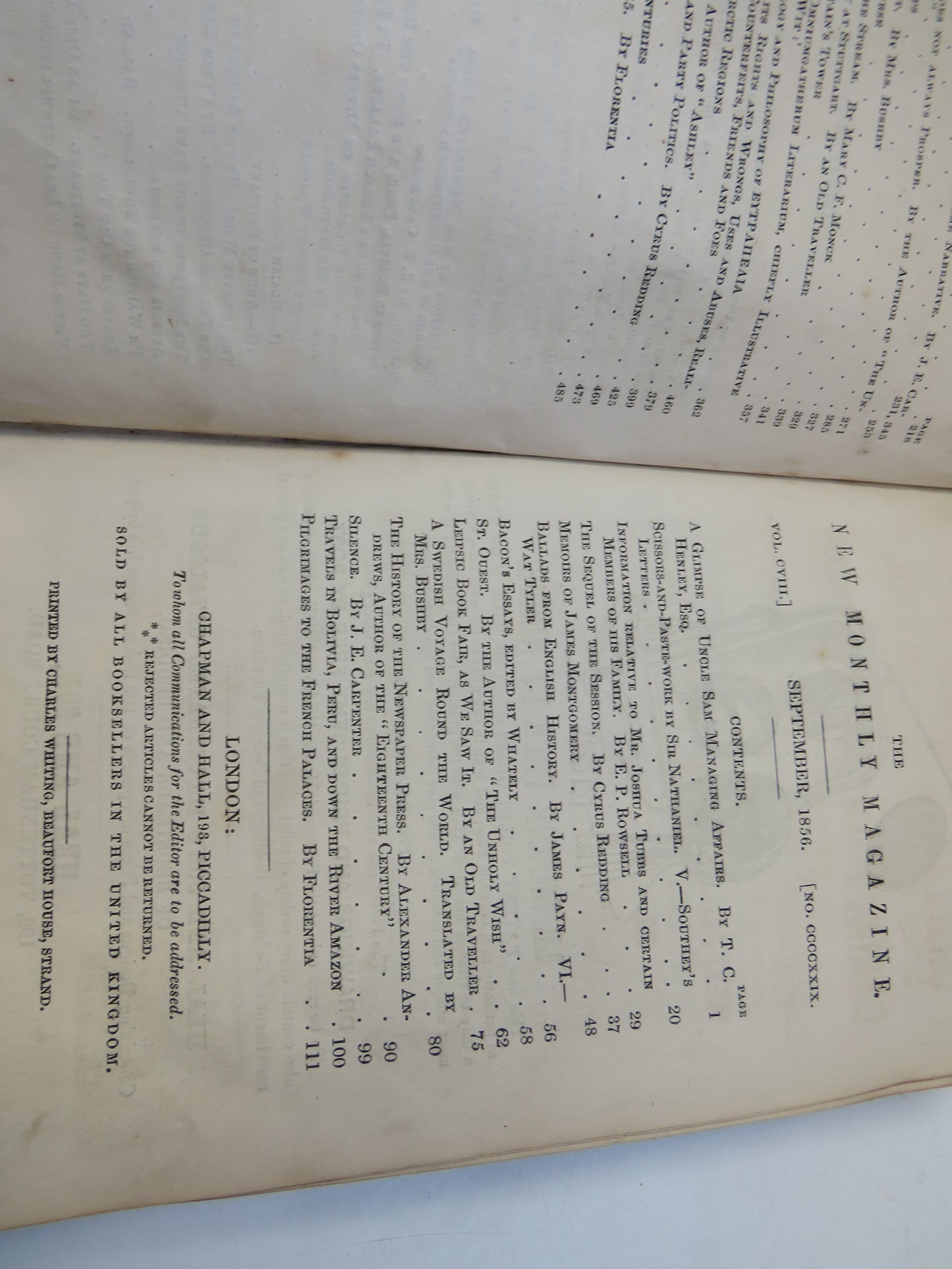 The New Monthly Magazine Edited By William Harrison Ainsworth 1856 Vol 108