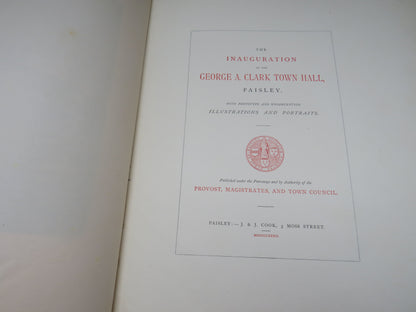 The Inauguration of the George A. Clark Town Hall, Paisley, with Phototype and Woodburytype Illustra book image 9