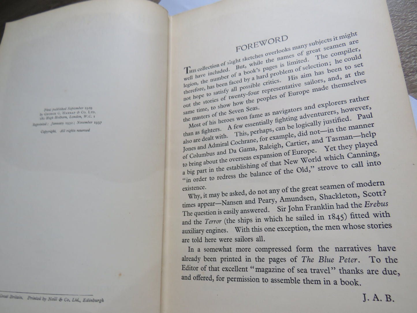 Great Navigators & Discoverers By J.A. Brendon 1937
