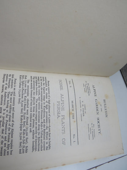 Bulletin of the Alpine Garden Society 5 Volume Set (Gardening Journal) book image 4