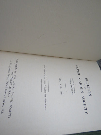 Bulletin of the Alpine Garden Society 5 Volume Set (Gardening Journal) book image 7
