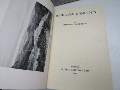 Highland Homespun by Margaret Leigh (Scottish Memoir Book, 1937) book image 3