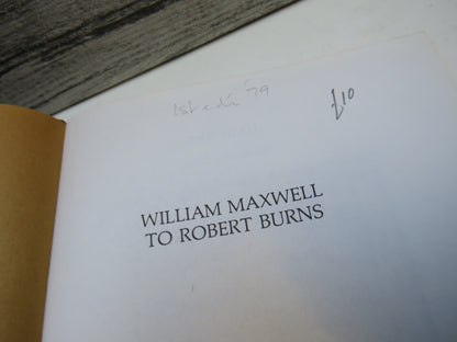 William Maxwell To Robert Burns By Robert Donald Thornton 1979