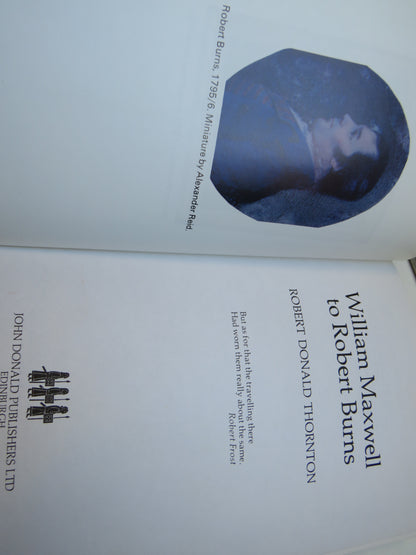 William Maxwell To Robert Burns By Robert Donald Thornton 1979