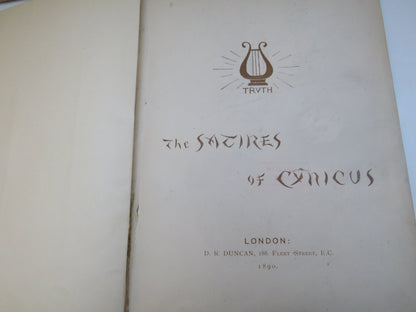 The Satire of Cynicus by Martin Anderson, 1890 (First Edition Book) book image 3