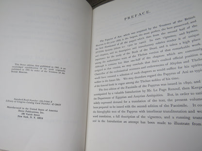 The Book of the Dead, The Papyrus of Ani in the British Museum by E. A. Wallis Budge, 1967 book image 4