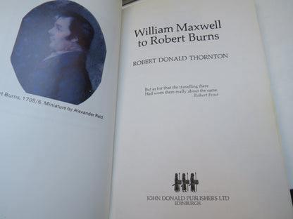 William Maxwell To Robert Burns By Robert Donald Thornton 1979