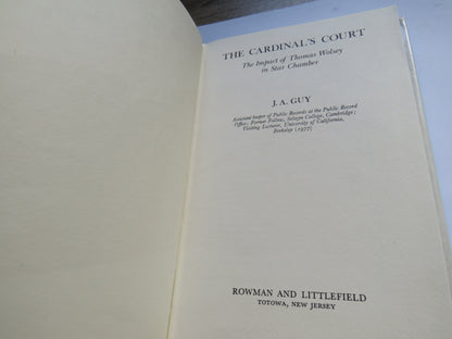 The Cardinal's Court The Impact of Thomas Wolsey In Star Chamber By J.A. Guy 1977 book image 2