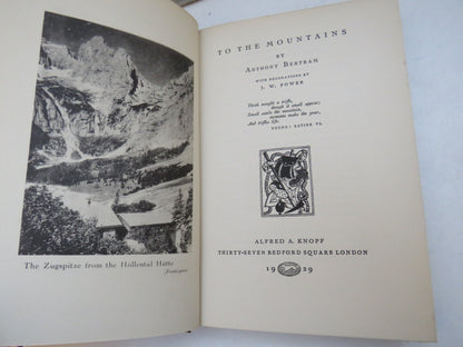 To The Mountains by Anthony Bertram, with Decorations by J. W. Power, 1929 book image 4