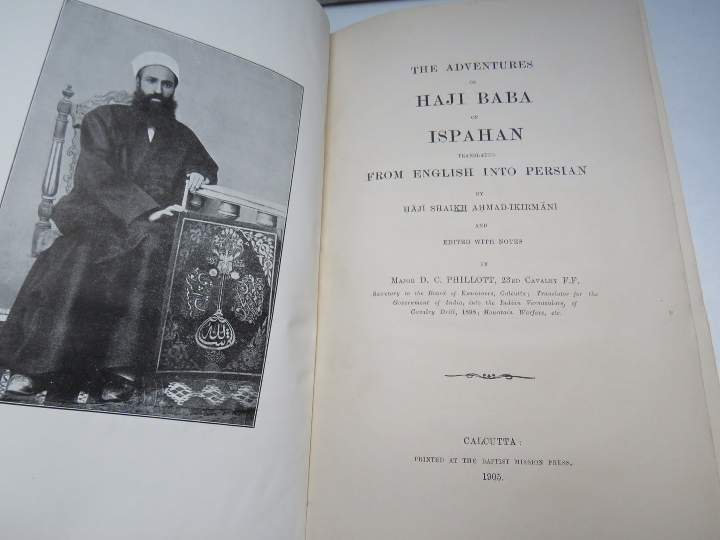 The Adventures of Haji Baba of Ispahan Translated From English Into Persion By Haji Shaikh Ahmad-Ikirmani  1905
