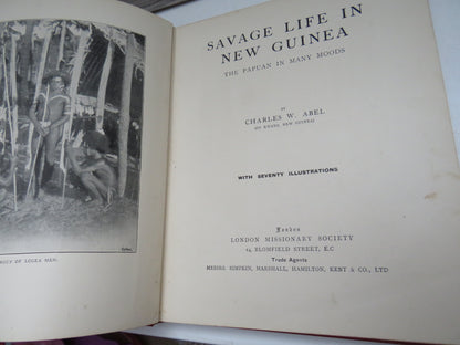 Savage Life in New Guinea, the Papuan in many moods by Charles W. Abel book image 5