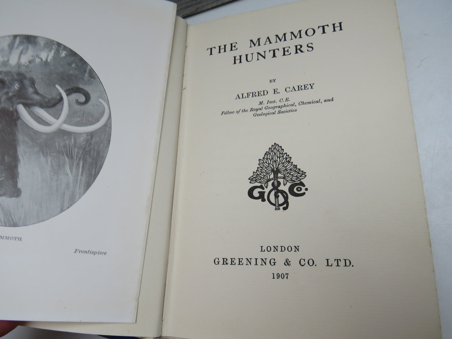 The Mammoth Hunters by Alfred E. Carey (Prehistoric Fiction Book, 1907)