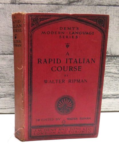 A Rapid Italian Course by Walter Ripman, 1919 book front cover
