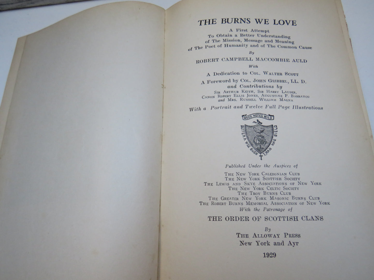 The Burns We Love By Robert Campbell Maccombie 1929