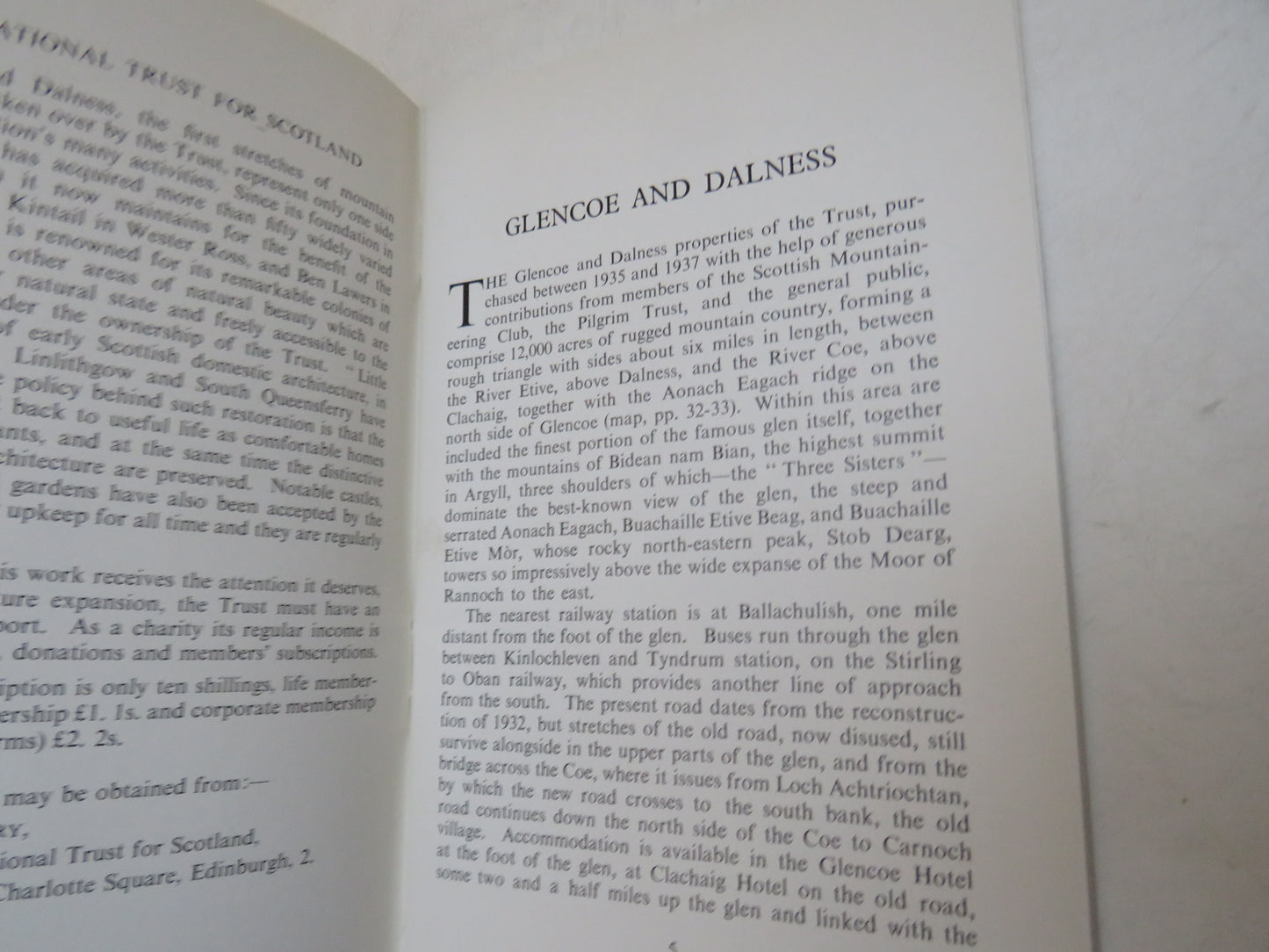 Glencoe and Dalness, Illustrated Guidebook, The National Trust for Scotland, 1957