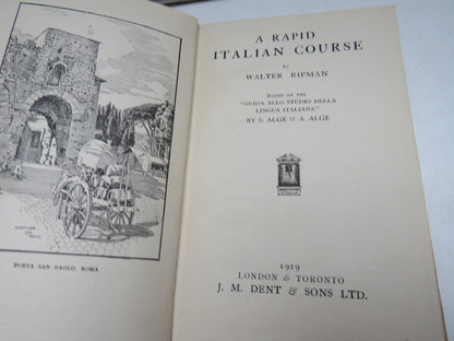 A Rapid Italian Course by Walter Ripman, 1919 book image 6