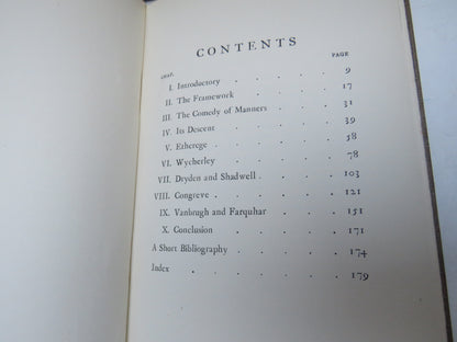 Restoration Comedy 1660-1720 By Bonamy Dobree 1924