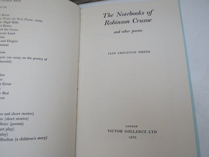 The Notebooks of Robinson Crusoe and Other Poems by Iain Crichton Smith, 1975 book image 3