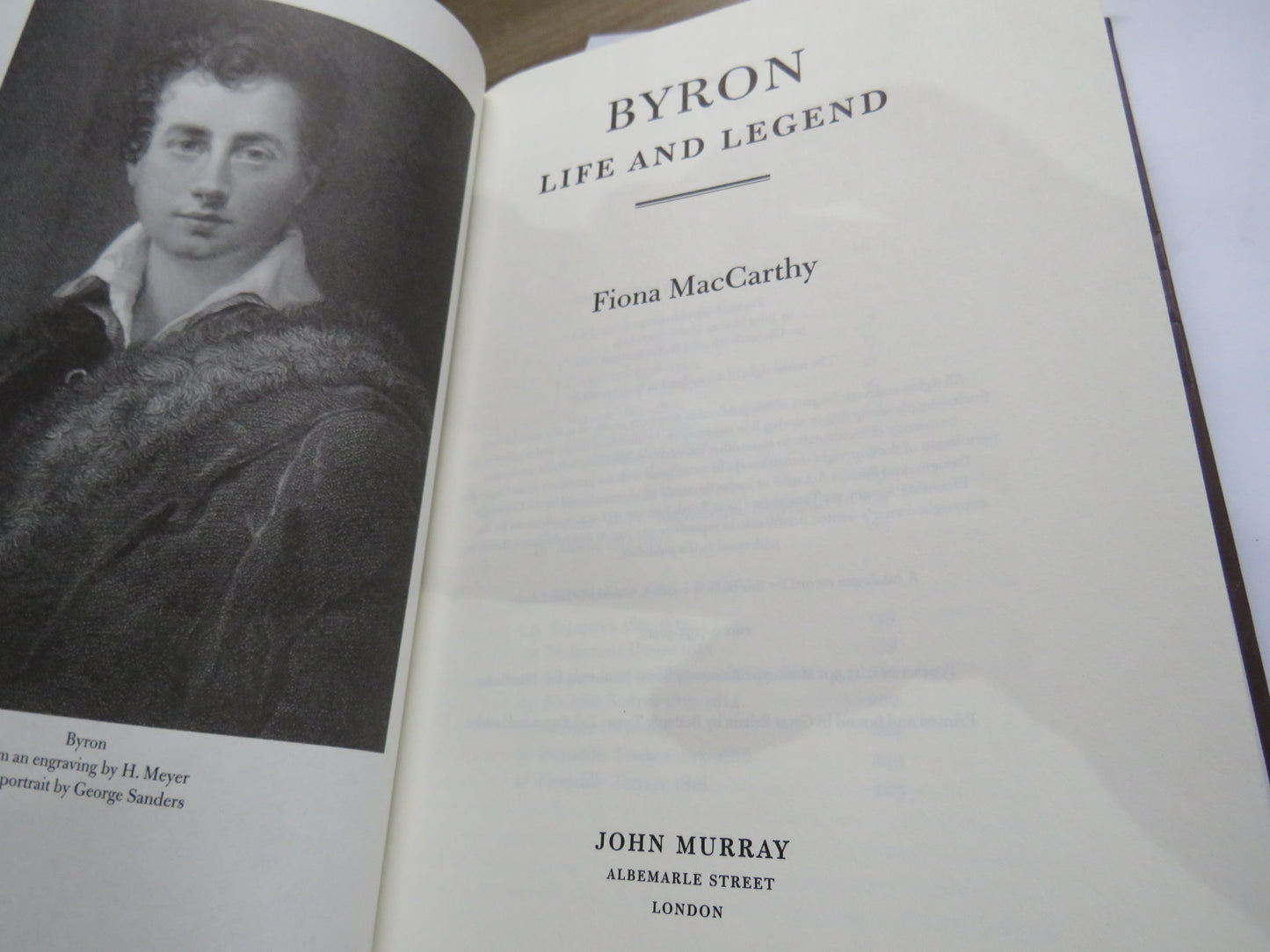 Bryon Life and Legend By Fiona MacCarthy 2002