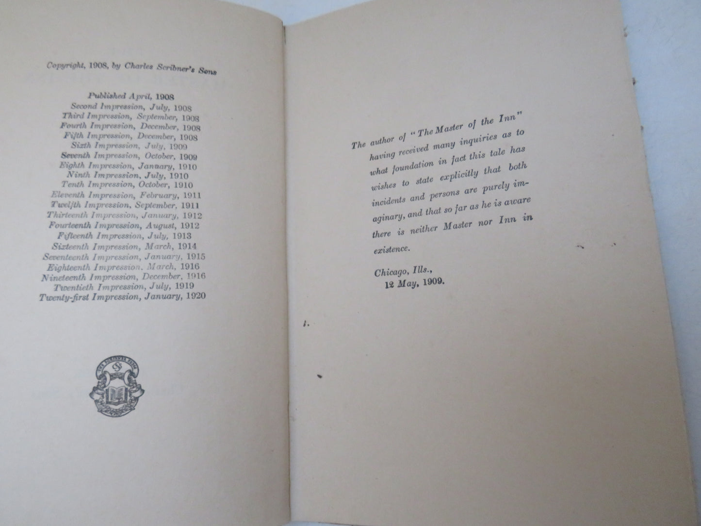 The Master of the Inn by Robert Herrick, 1920