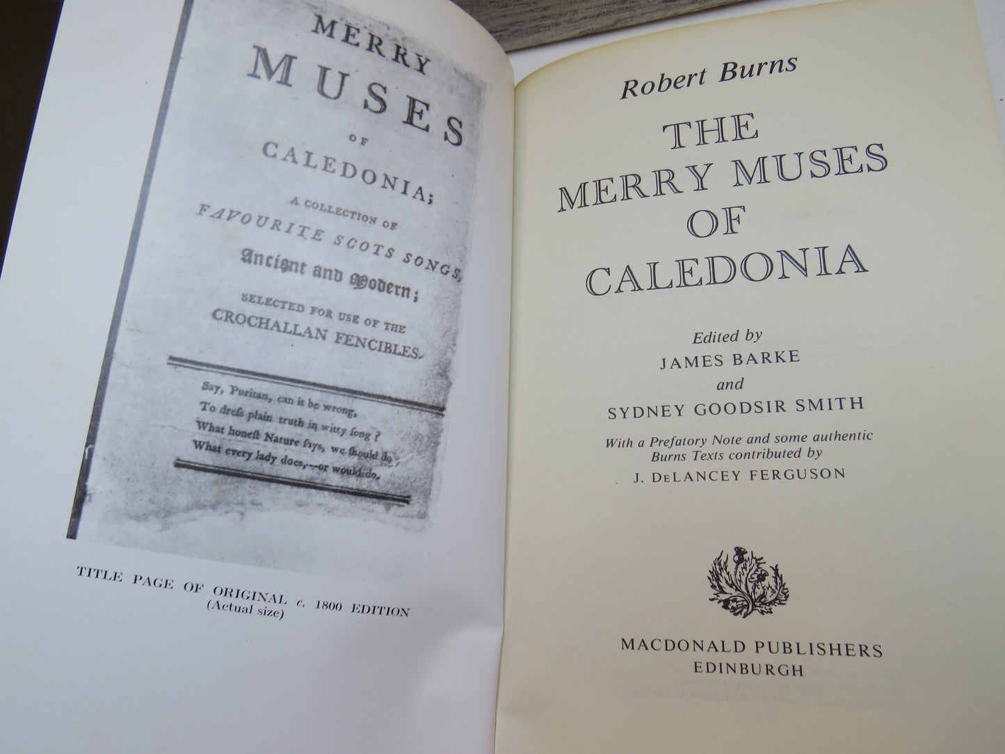 The Merry Muses of Caledonia By Robert Burns Edited By James Barke and Sydney Goodsir Smith 1982
